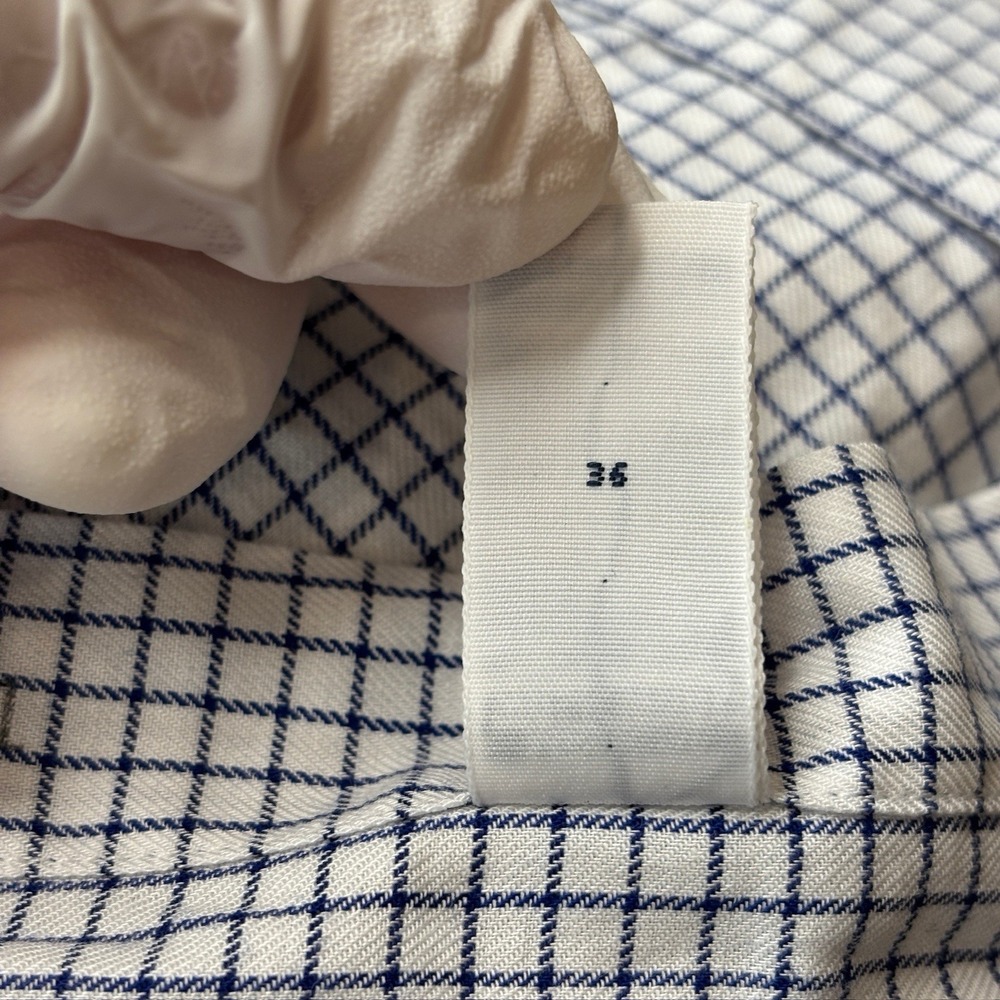 Polo Ralph Lauren Philip Button Up Shirt Men's 16.5 34/35 Blue White Check - Picture 12 of 13